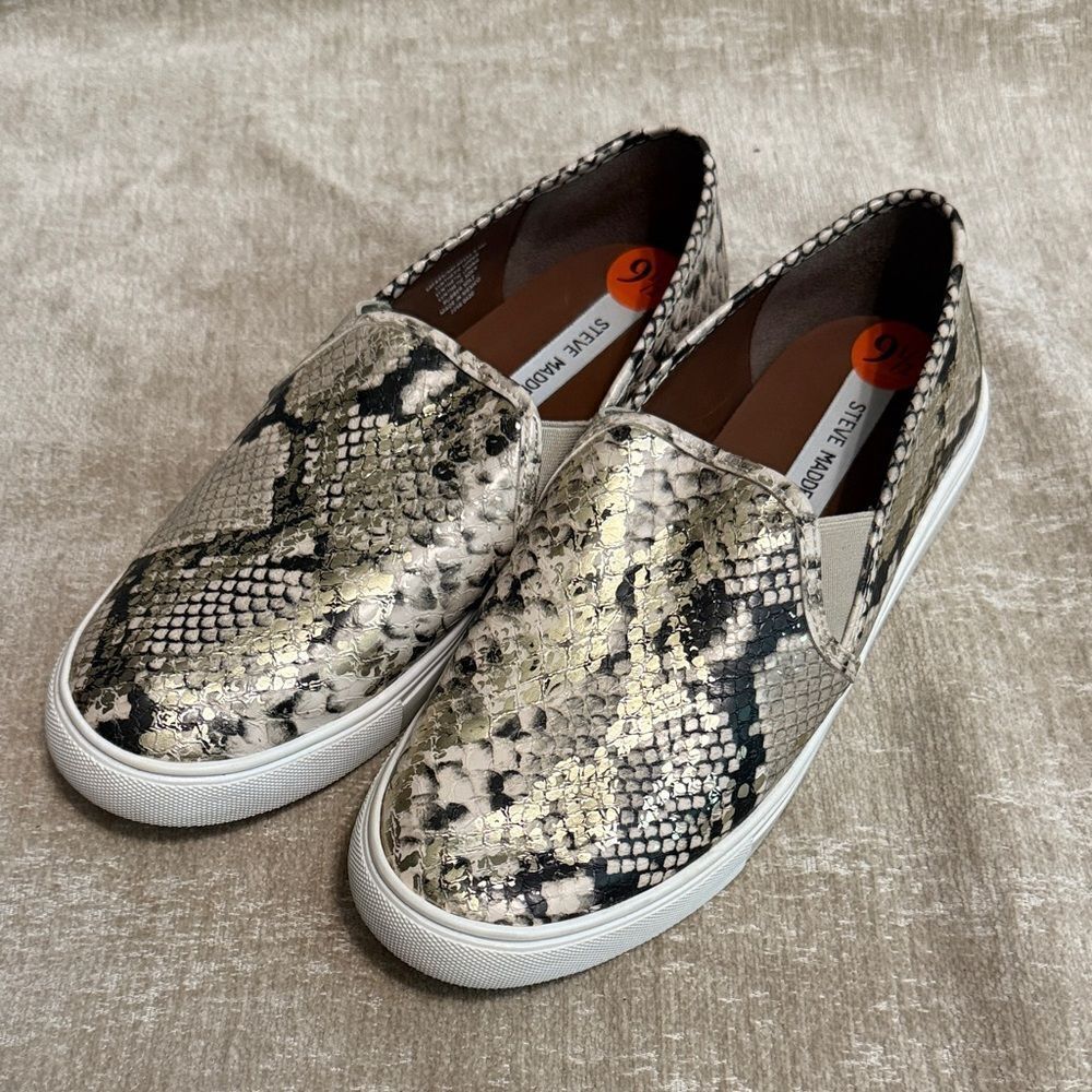 Steve Madden Snakeskin Patterned Slip-Ons